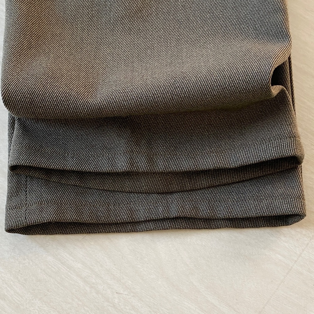 Armani Collezioni Wool Blend Brown Tan Trousers Pants Luxury Designer Minimalist - Picture 15 of 16
